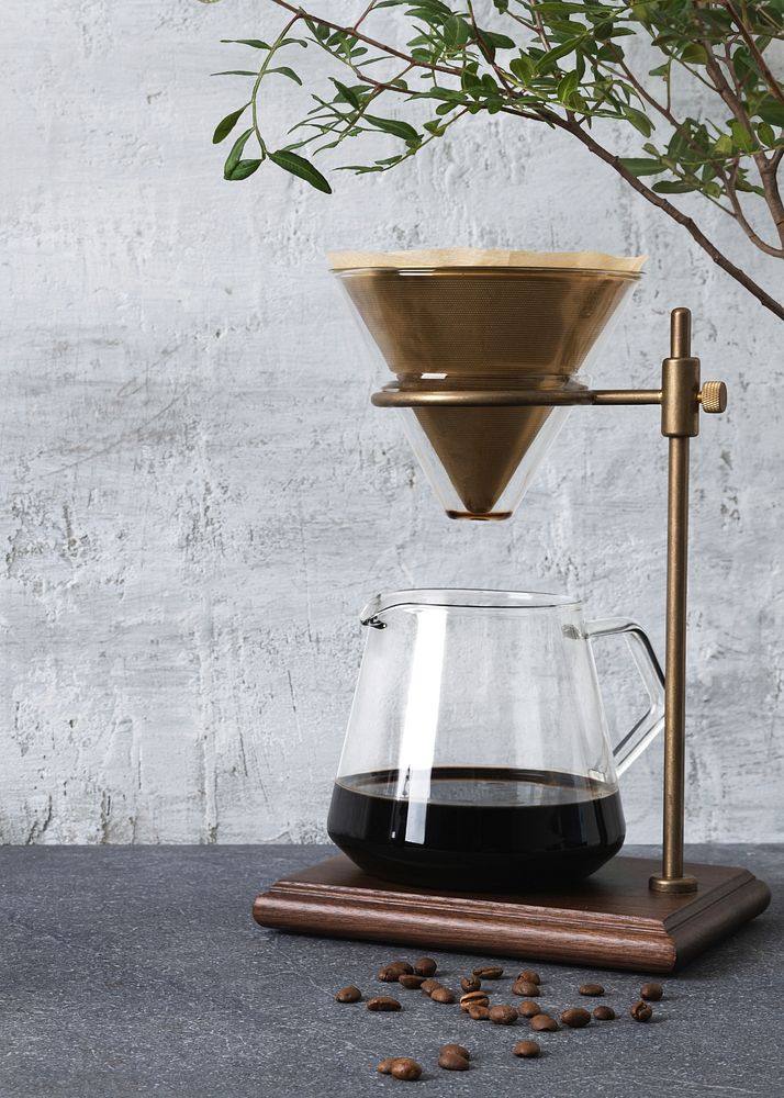 Pour over coffee maker background