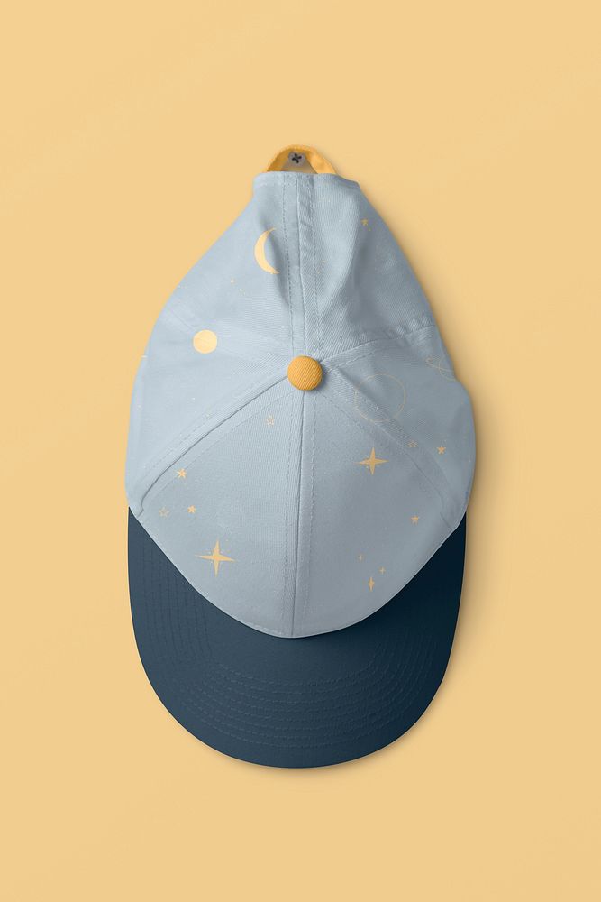 Baseball cap, streetwear fashion in blue realistic design