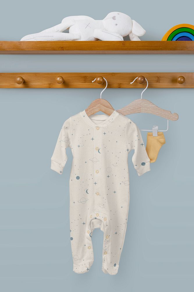 White toddler pajamas, kids apparel cute patterned design