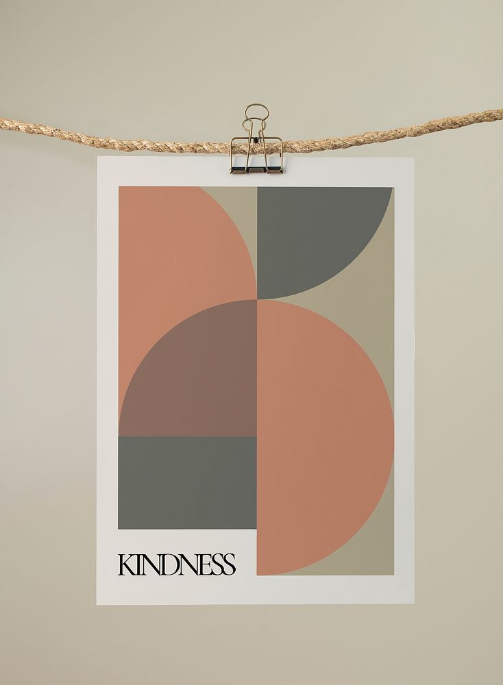 Bauhaus poster, paper stationery realistic design