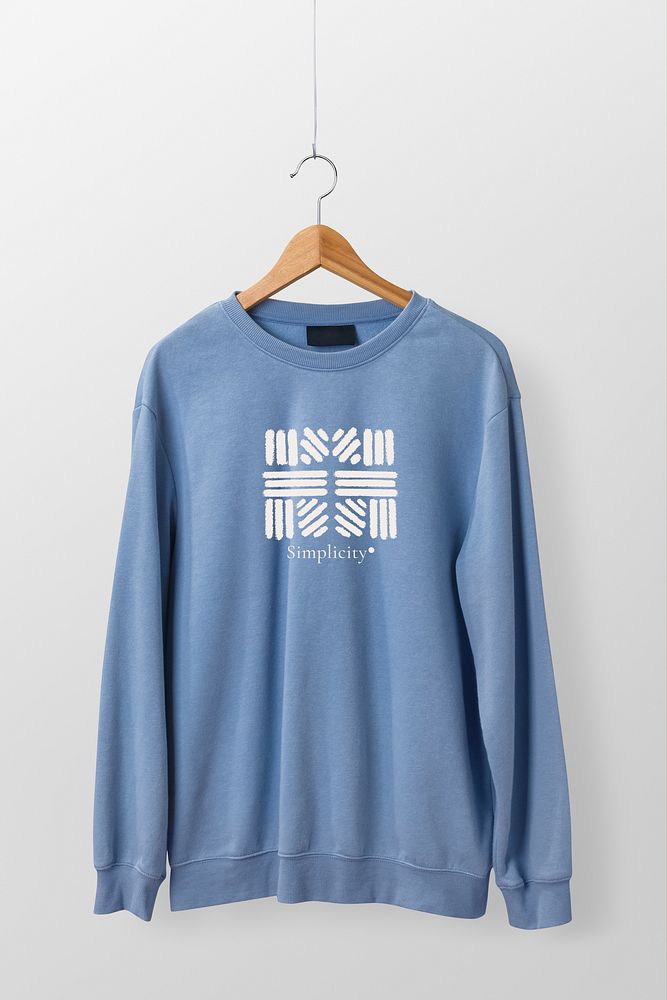 Printed sweater, spring apparel with simplicity word in unisex design