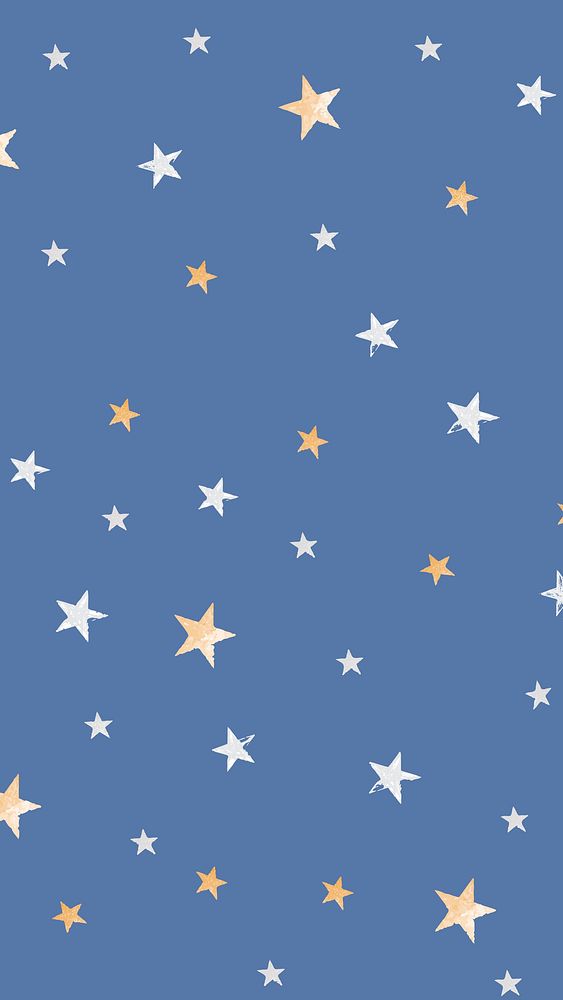 Star pattern mobile wallpaper, aesthetic blue