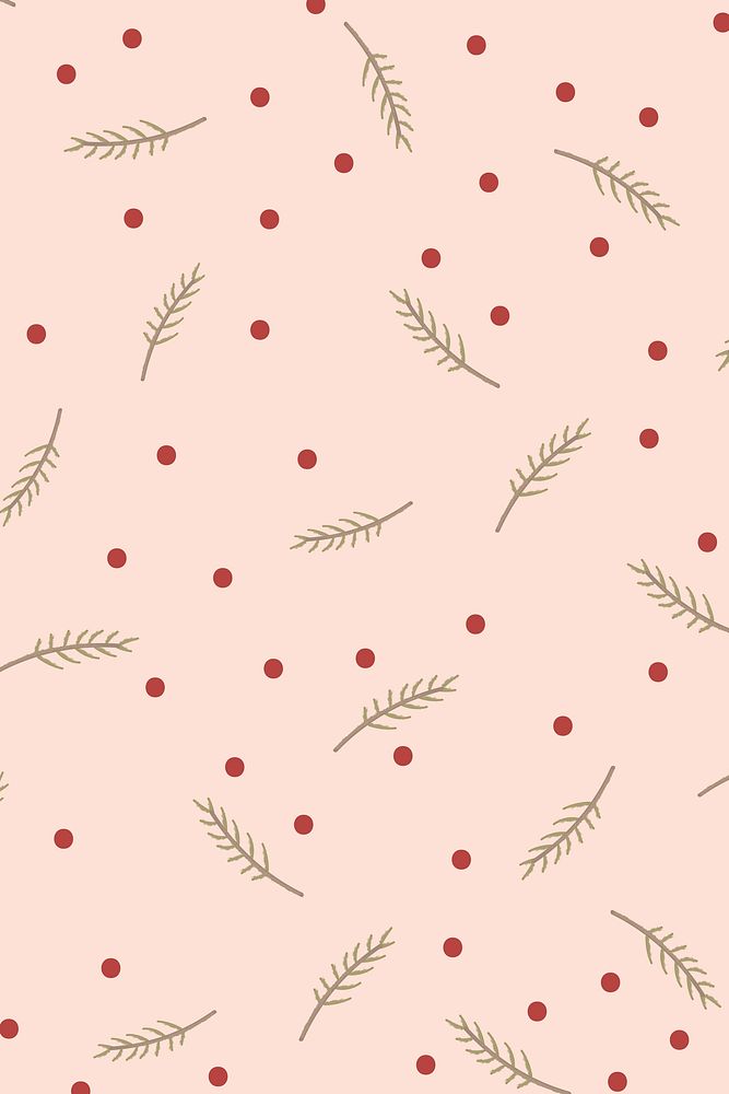 Pink winter background, Christmas pattern