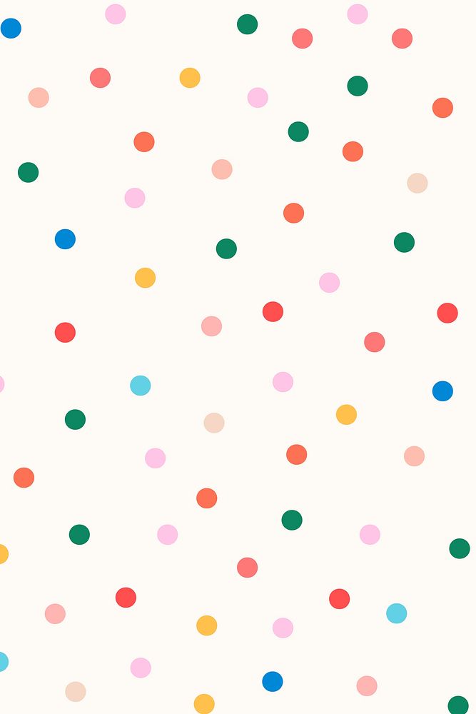 Cute polka dot background, colorful pattern
