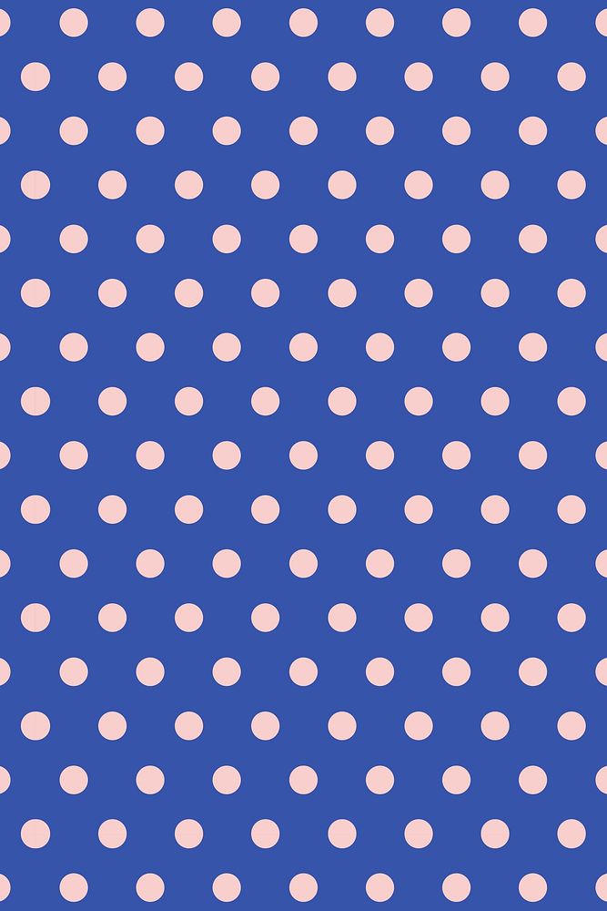 Blue polka dot background, pink pattern