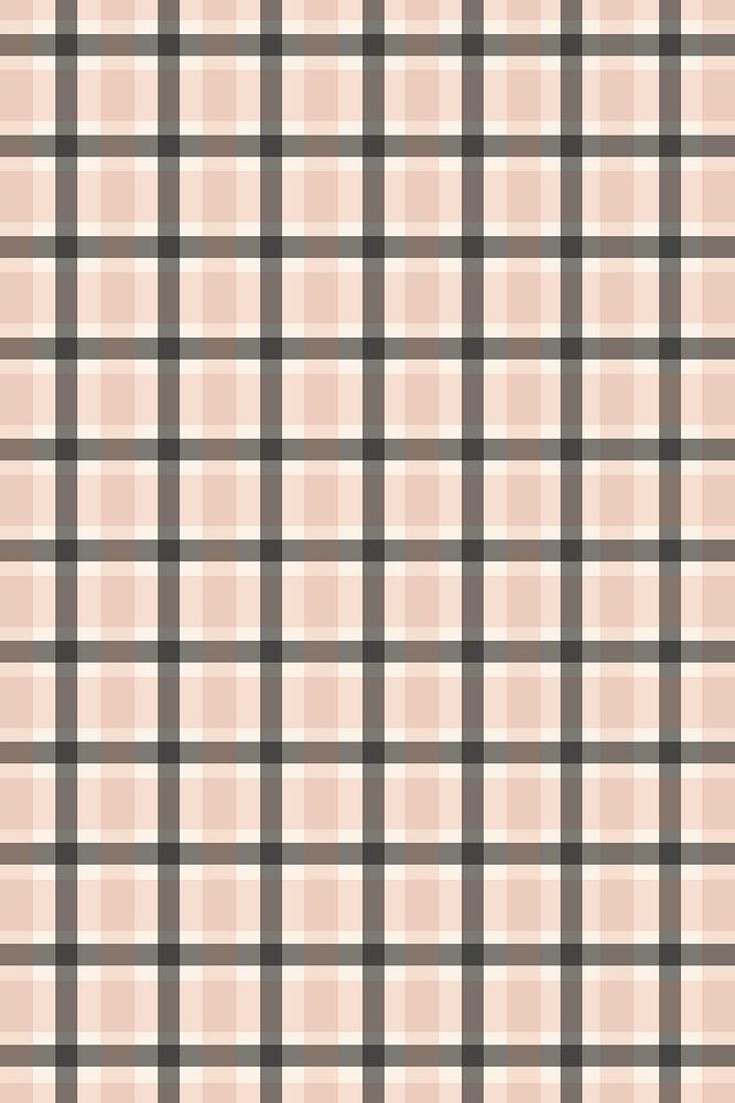 Beige plaid pattern background, aesthetic
