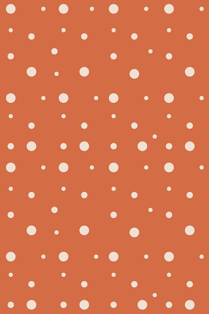 Aesthetic pattern background, orange polka dot