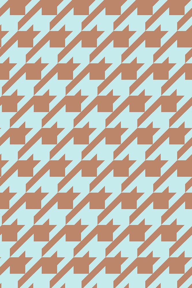 Blue fabric pattern background, brown geometric