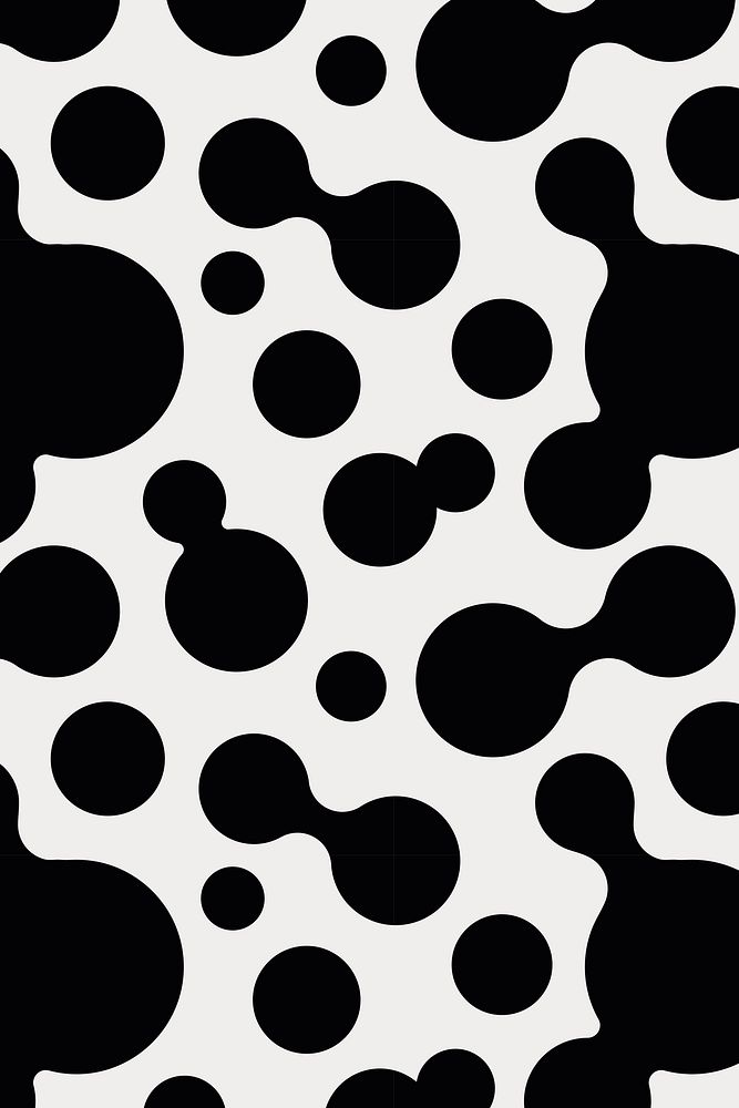 Abstract shape pattern background, circle liquid in black