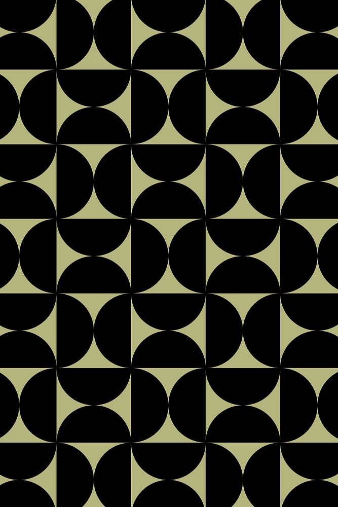 Abstract bauhaus background, retro pattern in green
