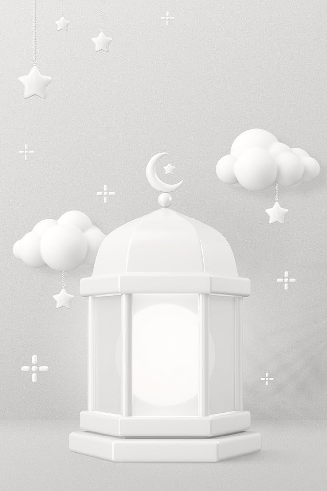 Ramadan 3D lantern background, Muslim religion design psd