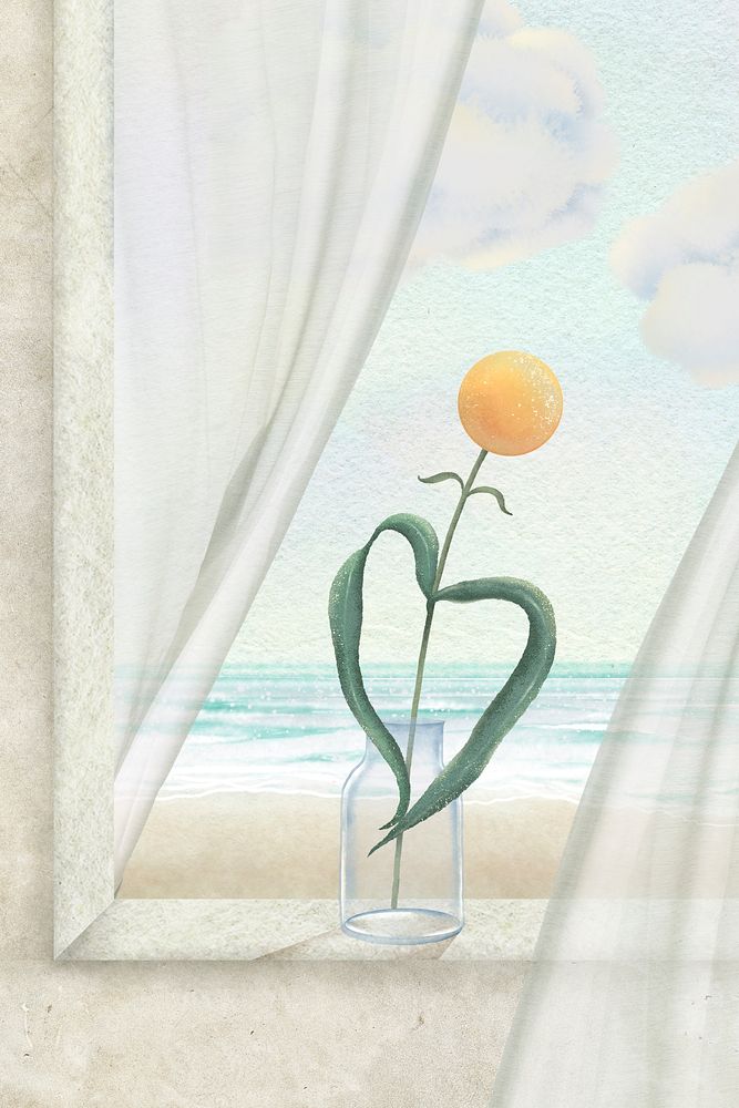 Flower vase background, simple illustration