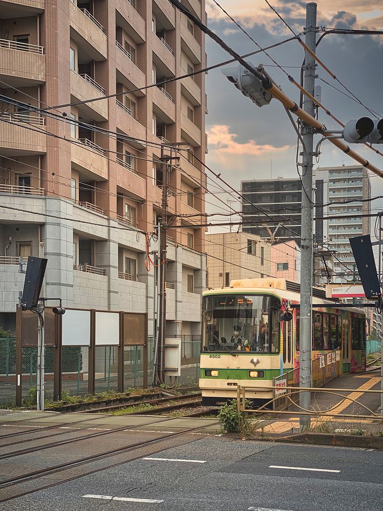 Free tram in Tokyo image, public domain Japan CC0 photo.