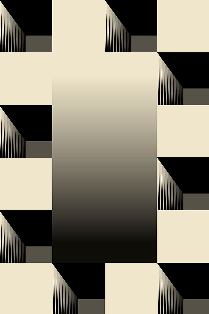 Abstract square frame, 3D geometric design vector