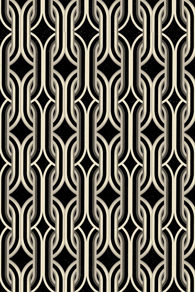 Chain pattern background, seamless abstract retro design 