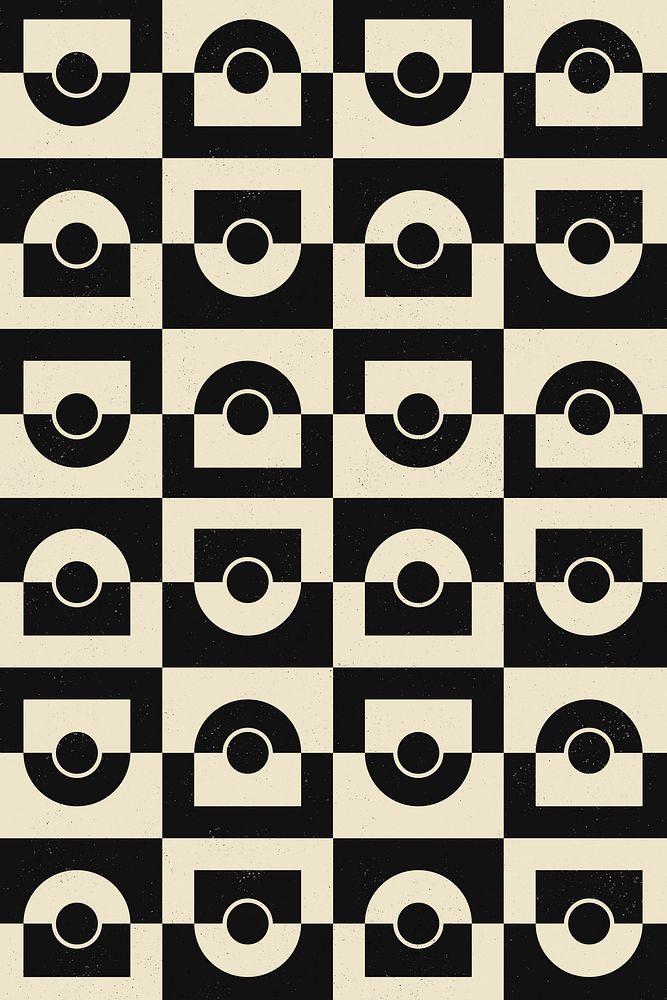 Seamless geometric pattern background, black illusion design 