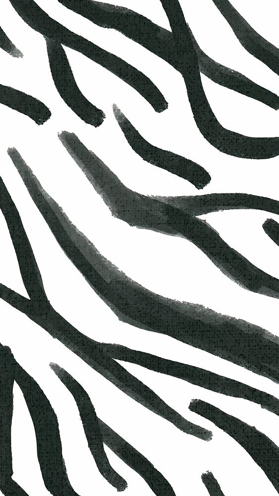 Zebra pattern iPhone wallpaper, black & white animal print design