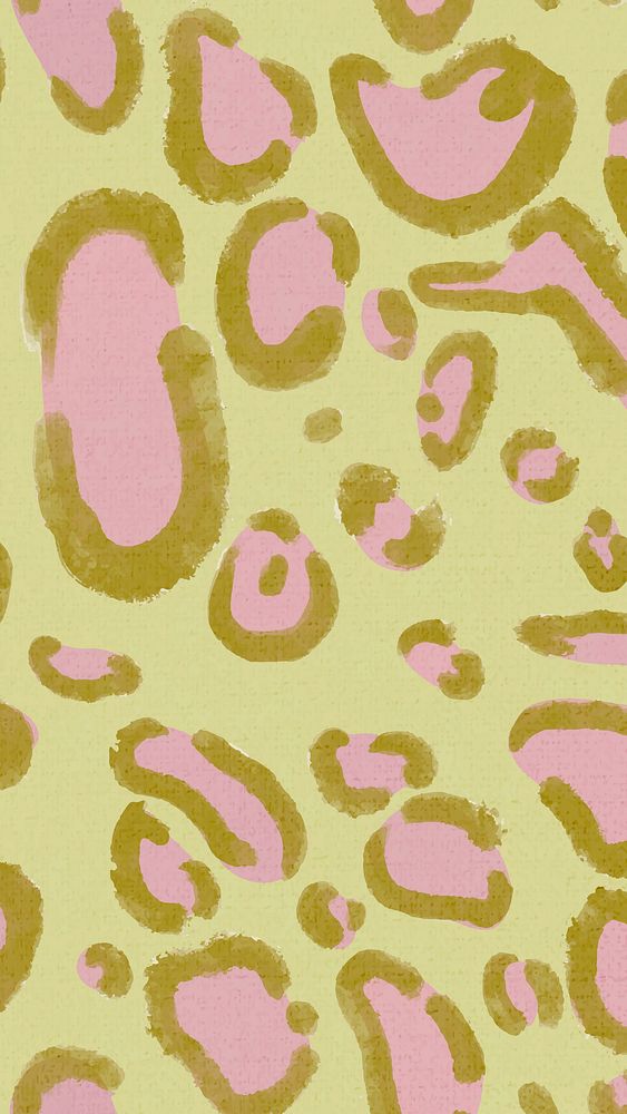 Leopard pattern iPhone wallpaper, green abstract design