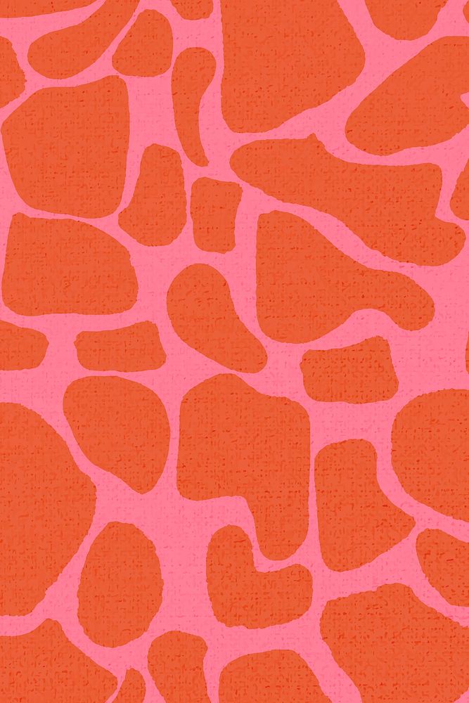 Red giraffe pattern background seamless, social media post
