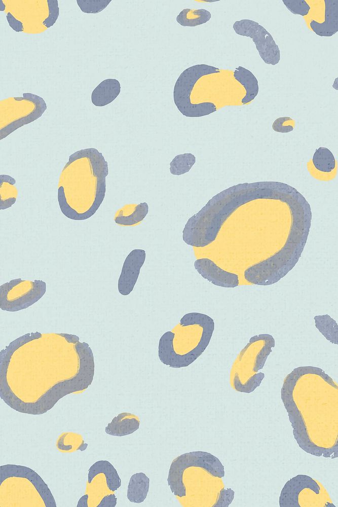 Leopard pattern blue background seamless, social media post