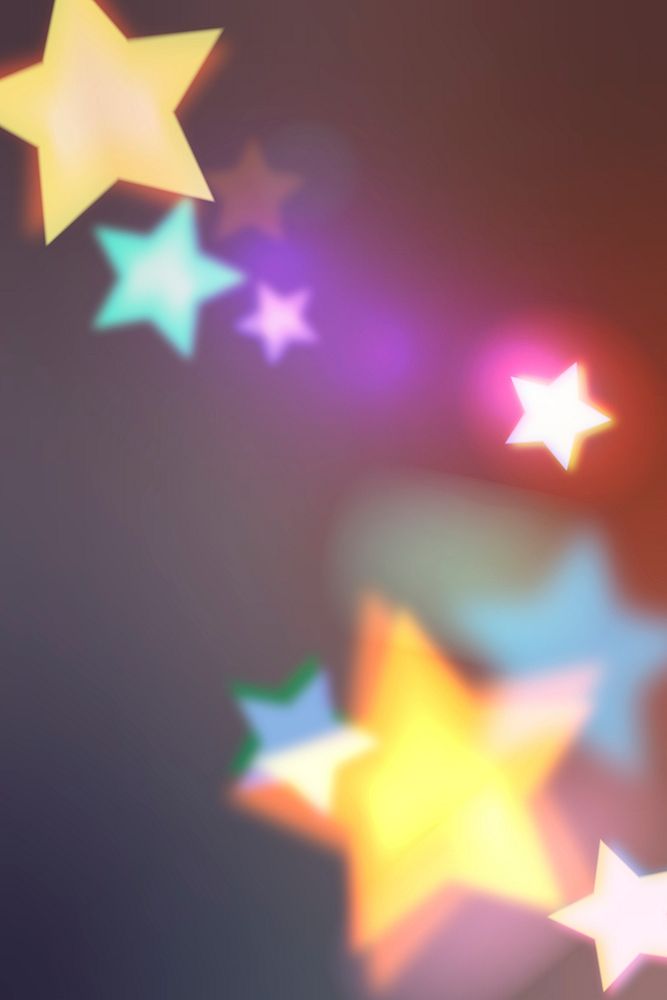 Colorful star bokeh light background