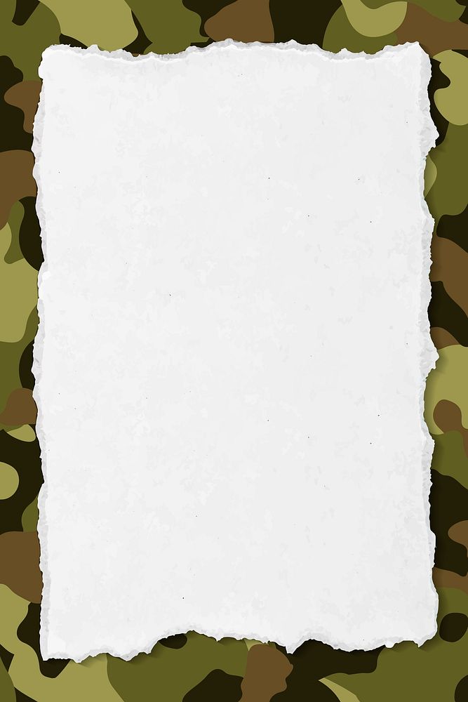 Green camouflage frame border, aesthetic pattern background design