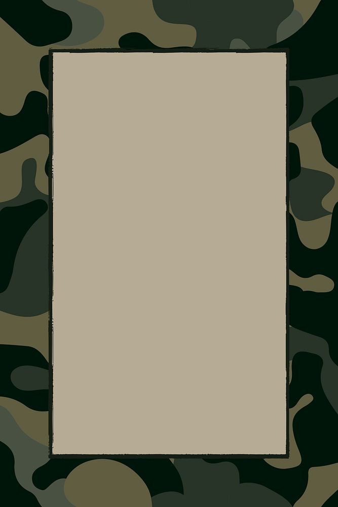 Army camouflage pattern frame background vector