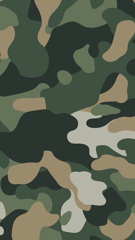 Modern camo print iPhone wallpaper, green pattern army 