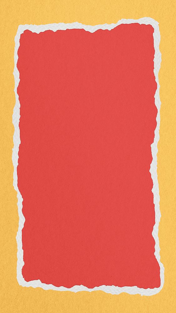 Red frame iPhone wallpaper, paper texture creative background