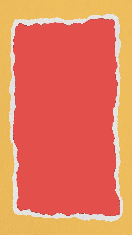 Red frame mobile wallpaper, paper texture creative background vector