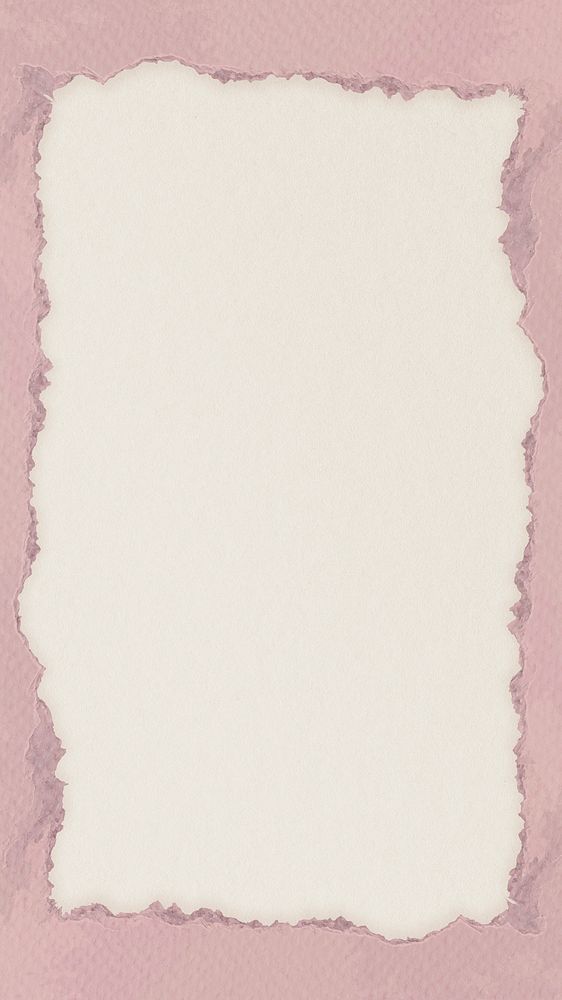 Paper texture frame mobile wallpaper, pink feminine background