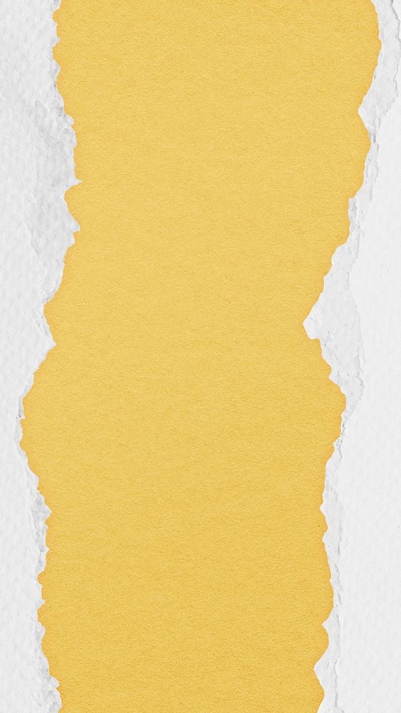 Yellow pastel paper phone wallpaper, cute white border background
