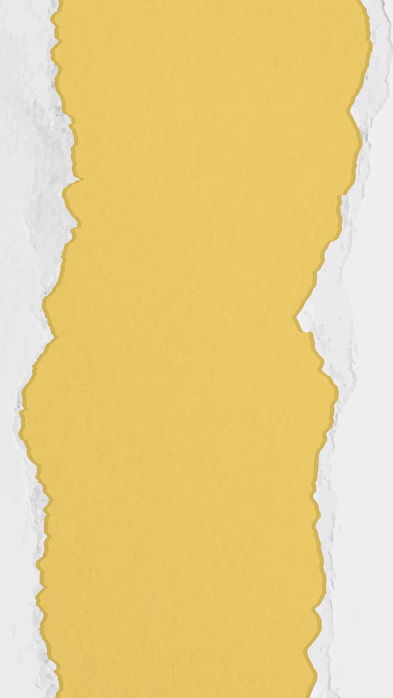 Yellow pastel paper iPhone wallpaper, cute white border background vector