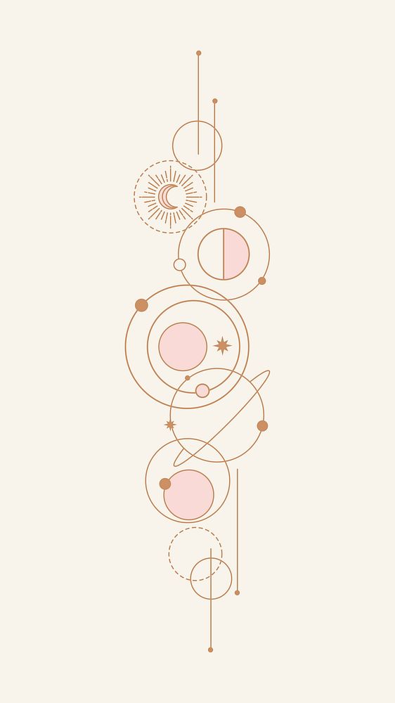 Celestial iPhone wallpaper, abstract pastel background design psd