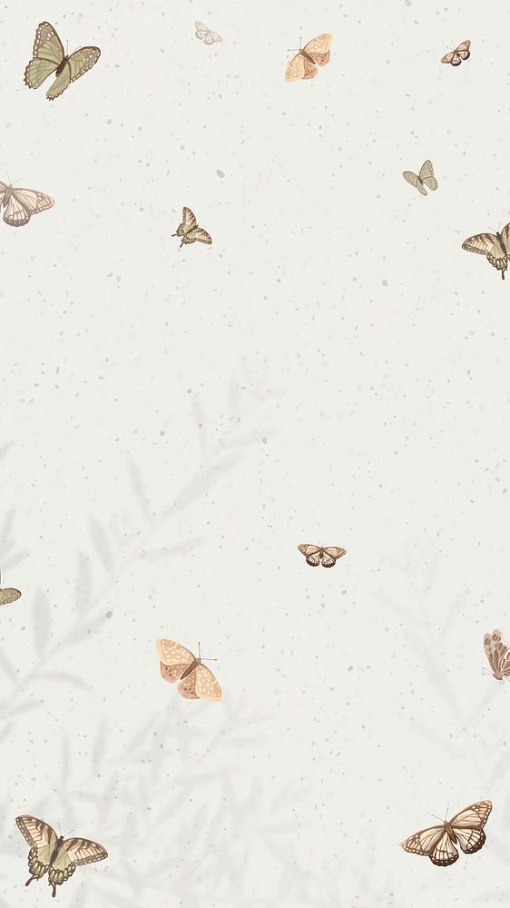 Aesthetic mobile wallpaper butterfly watercolor illustrations