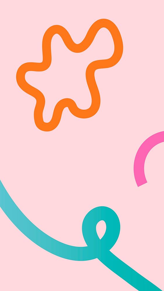 Cute pink iPhone wallpaper, abstract flower design