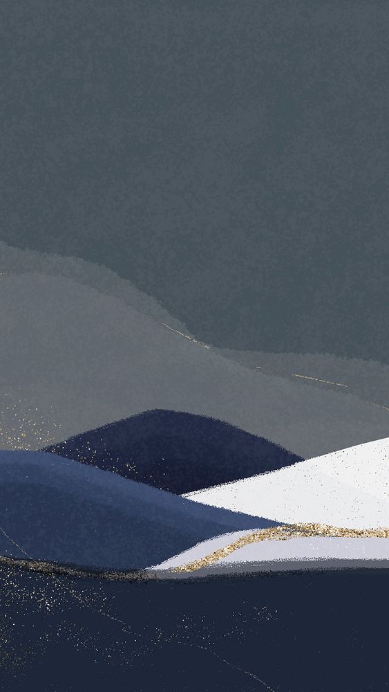 Aesthetic landscape iPhone wallpaper, blue crayon texture