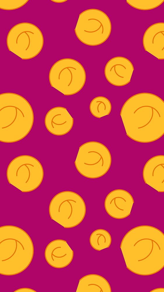 Pink iPhone wallpaper, yellow ears pattern background