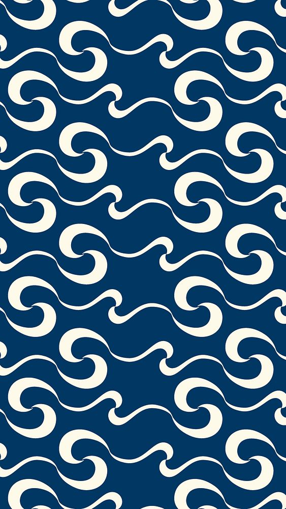 Abstract fluid pattern mobile wallpaper, seamless sea wave