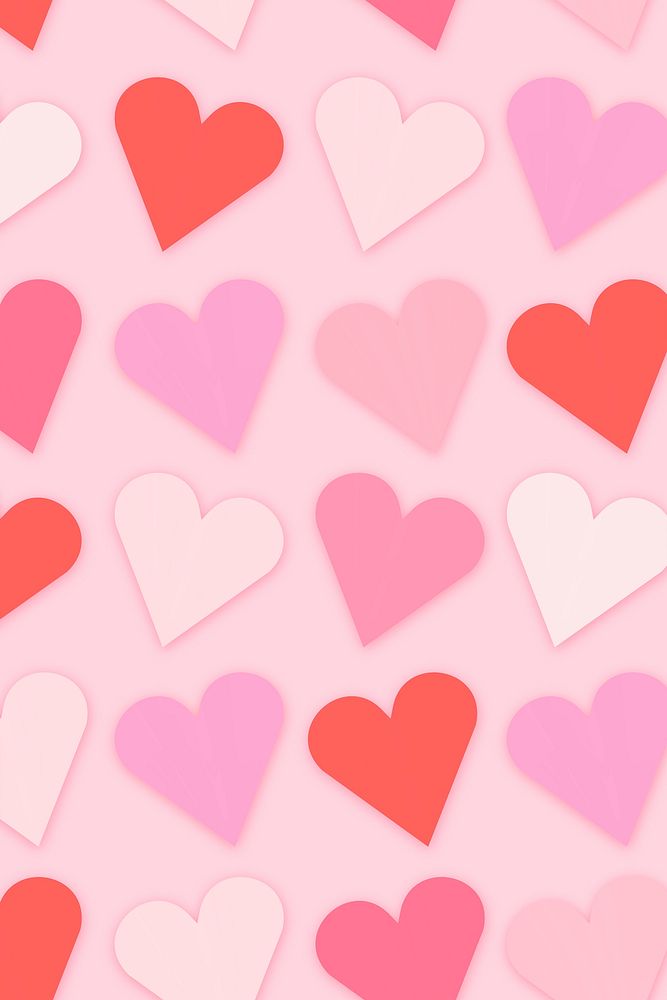 Valentine&rsquo;s pattern background heart shape design