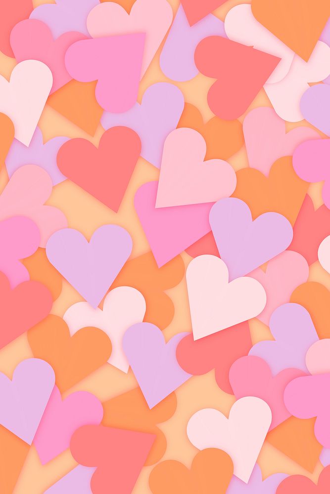 Colorful hearts background valentine&rsquo;s design