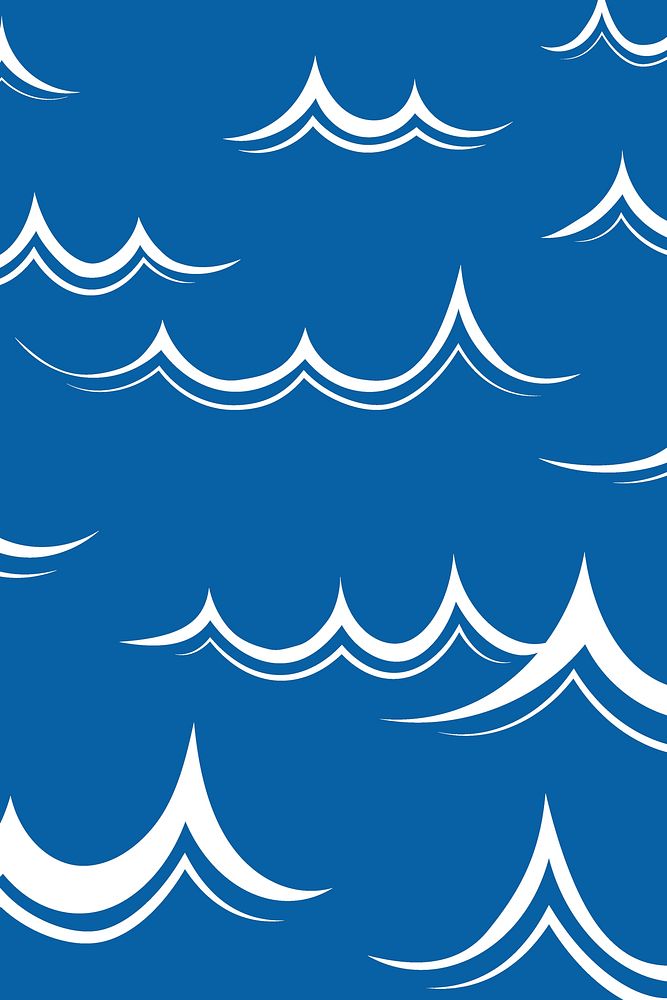 Water wave blue background cartoon style design
