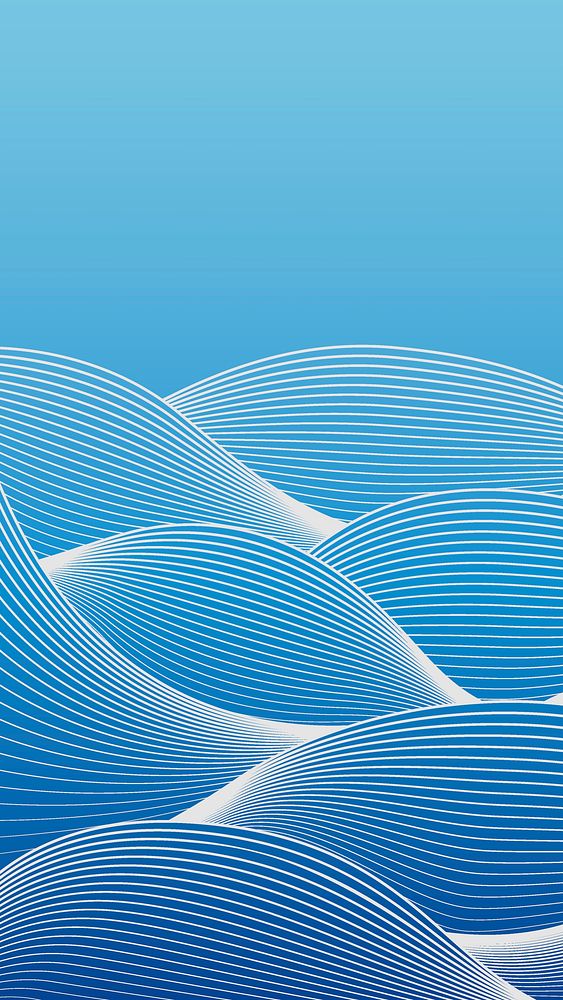 Blue iPhone wallpaper wave design