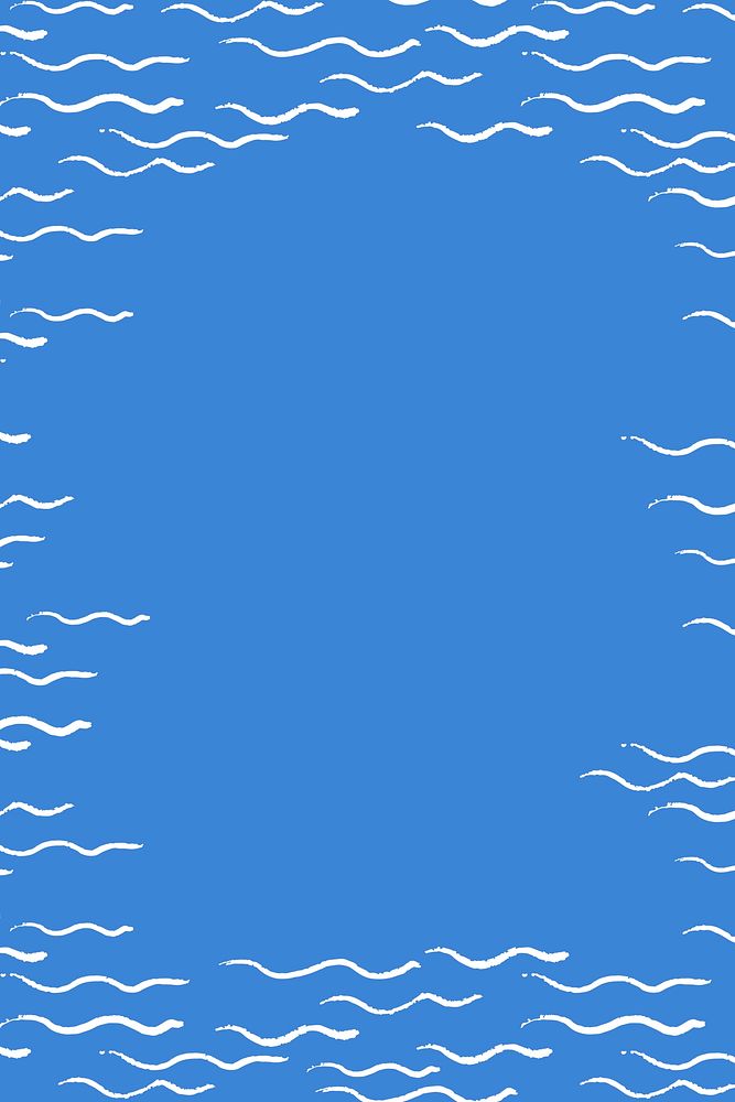 Doodle blue background design, social media banner vector