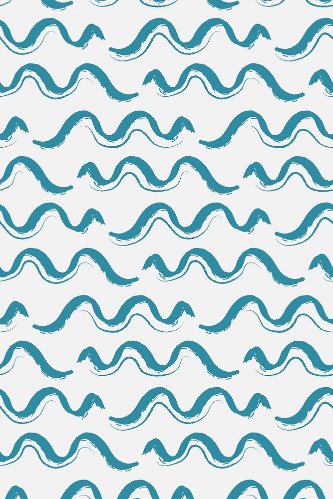 Cute wavy lines background pattern blue design