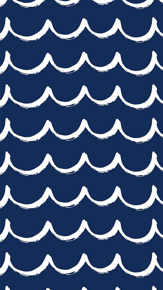 Blue iPhone wallpaper cute wave design