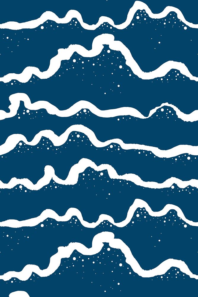 Cute sea wave background blue design