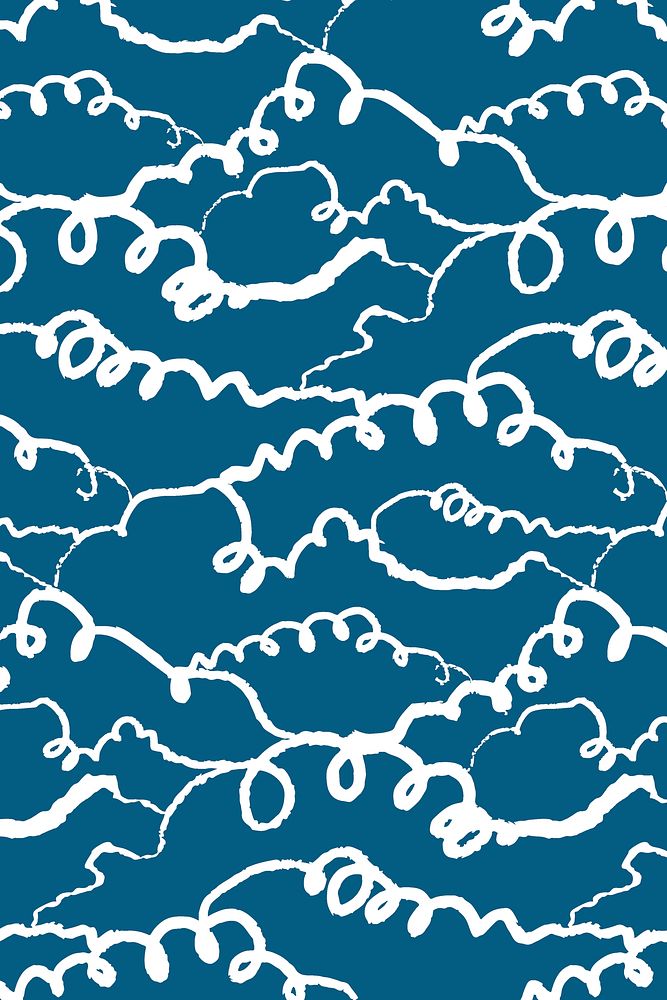 Cute squiggly lines background pattern drawing design