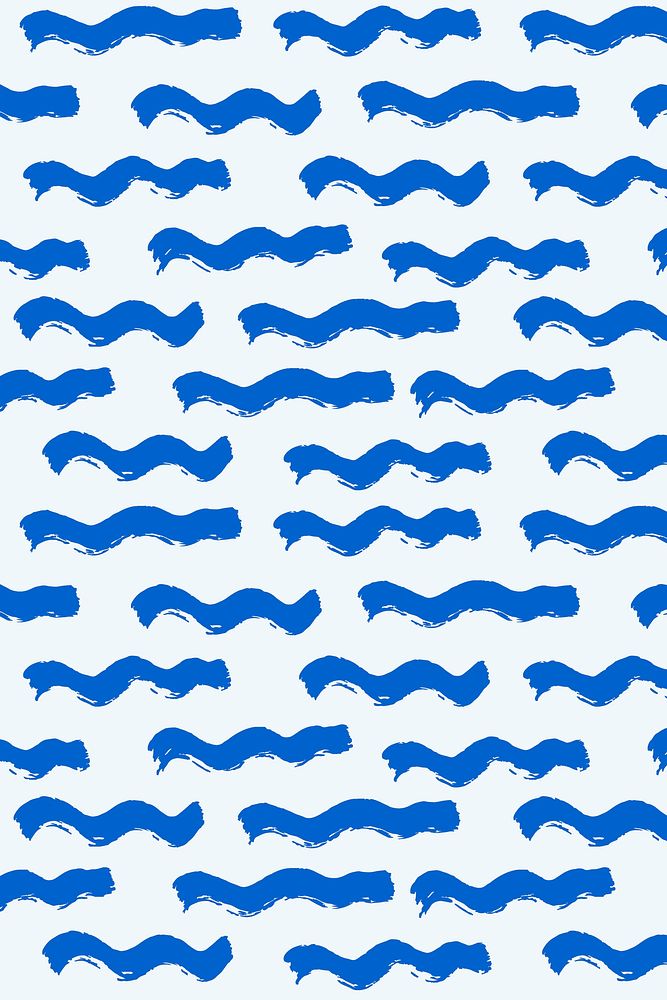 Cute wavy pattern background blue design