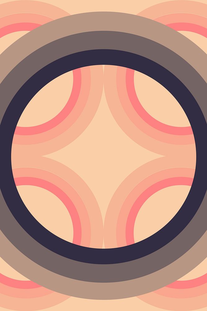 Concentric circle background, pink abstract design psd